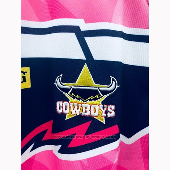 North Queensland Cowboys Rugby Jersey 2019-2020 Commemorative Pink